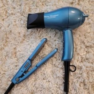 BaBylissPRO Nano Titanium Travel Dryer and mini straightening Iron set